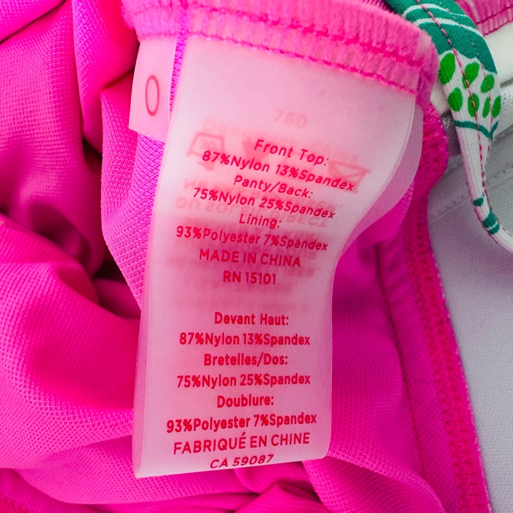 Lilly Pulitzer Flamenco One Piece Botanical Green Just Wing It Swimsuit Women 0 - Picture 9 of 9